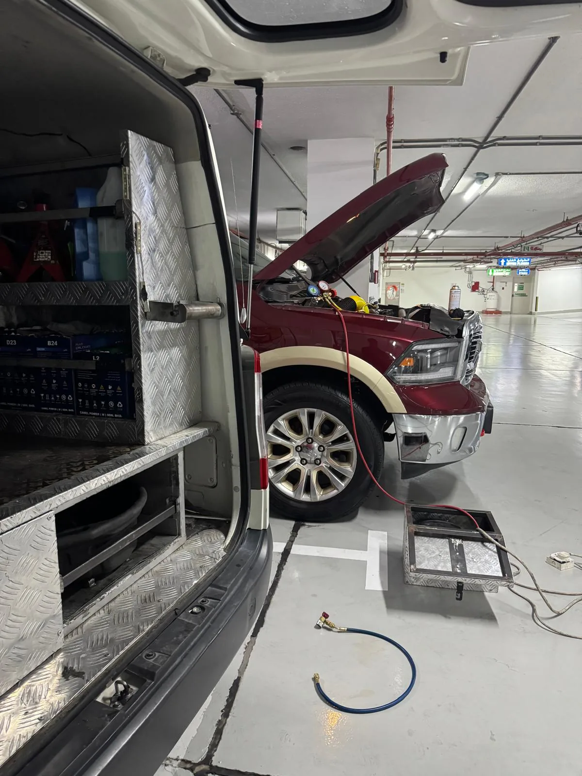 Mobile AC repair service van